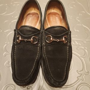 Black Gucci Women's Suede Loafers Size 7.5 B